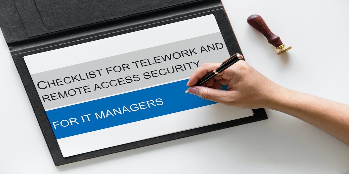 NISTbased checklist telework and remote access security
